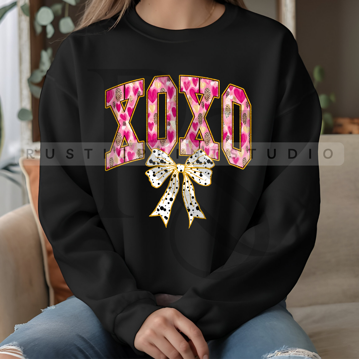 Hugs & Kisses Crewneck Valentines Day Sweatshirt