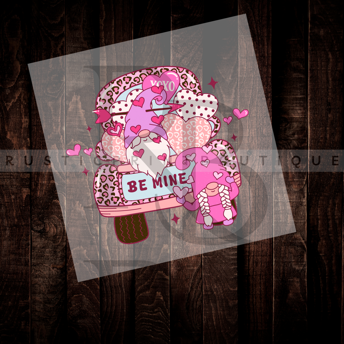 Valentines Day DTF Leopard Valentines Day Heat Transfer DTF Retro Valentine DTF