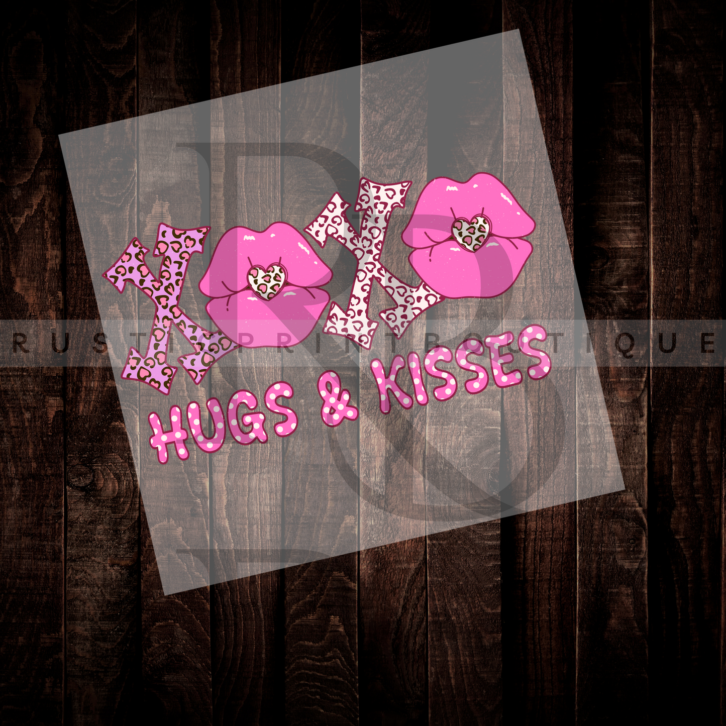 Valentines Day DTF Leopard Valentines Day Heat Transfer DTF Retro Valentine DTF