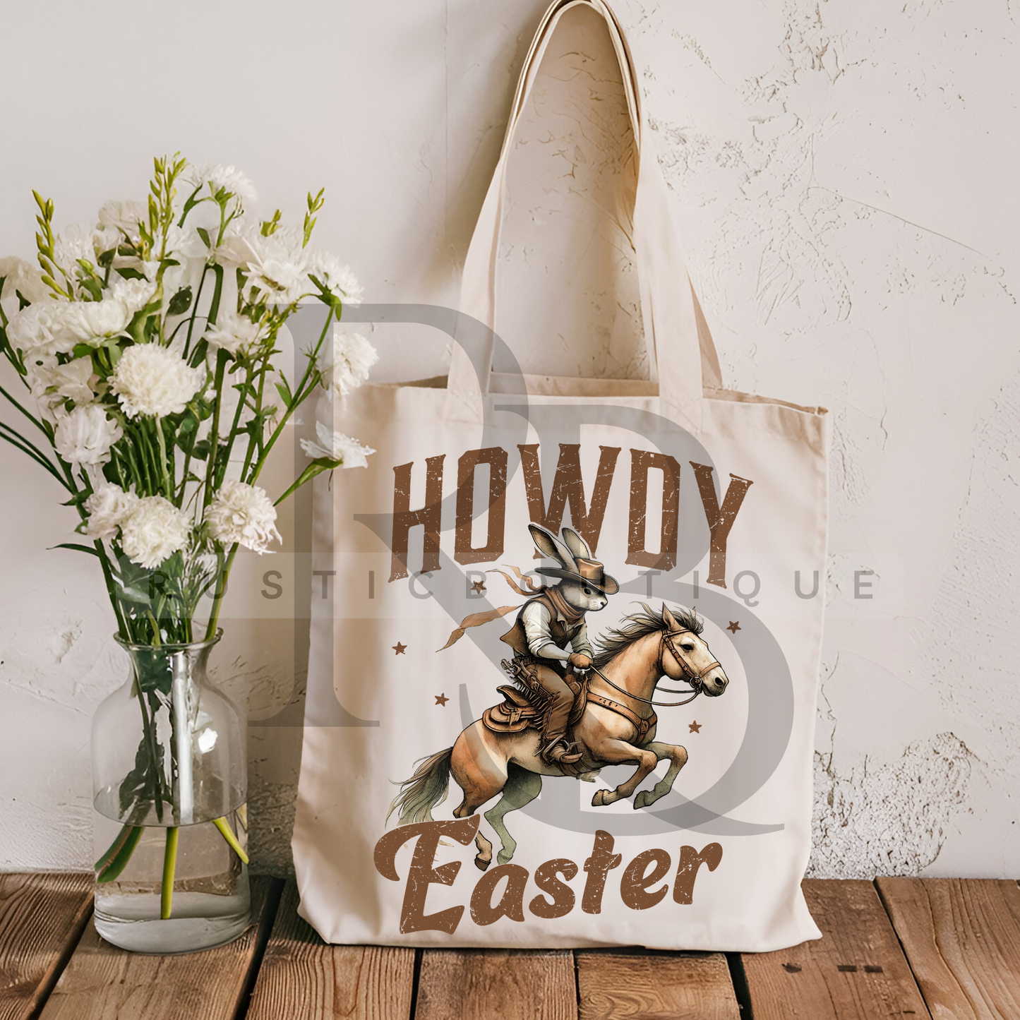 Easter Tote Bag Western Tote Howdy Easter Tote