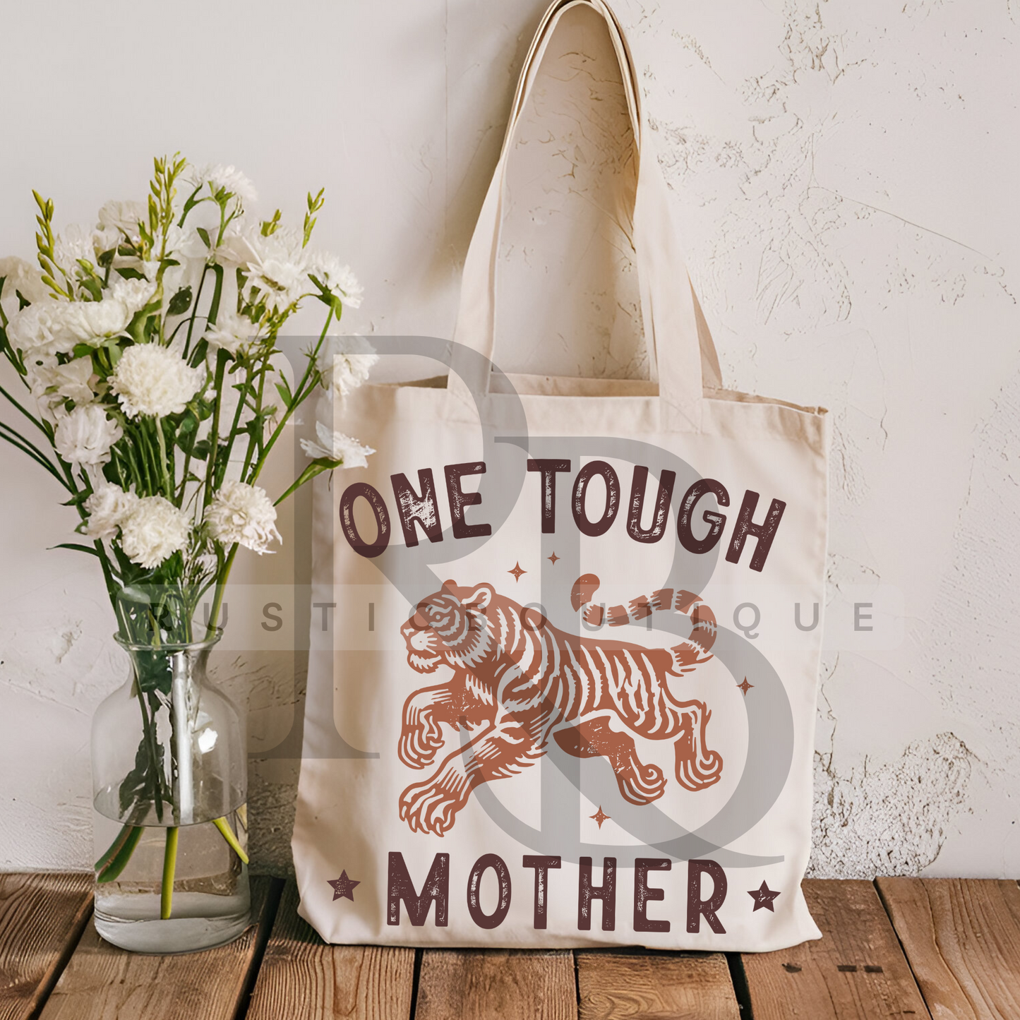 Mother's Day Tote Bag One Tough Mother Tiger Tote
