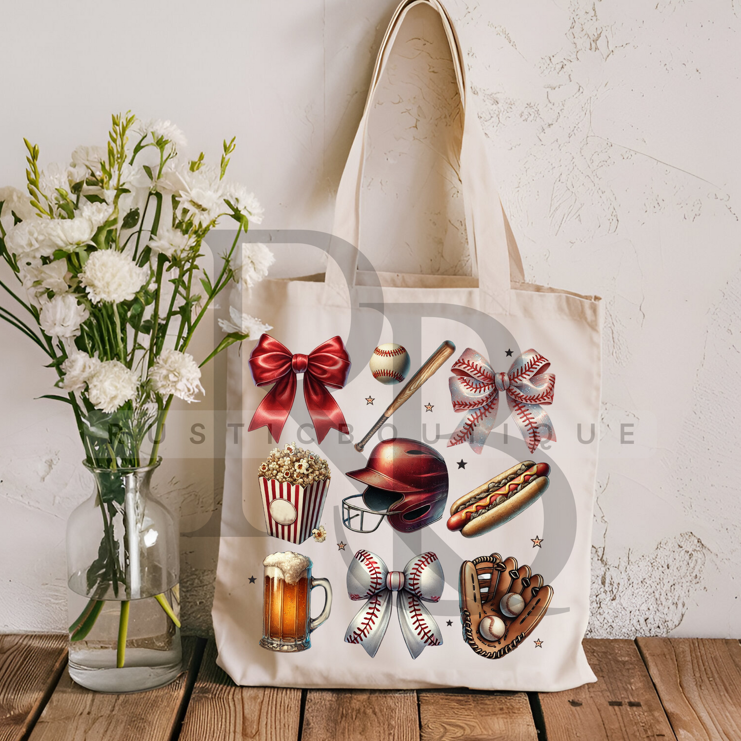 Baseball Tote Bag Coquette Baseball Tote