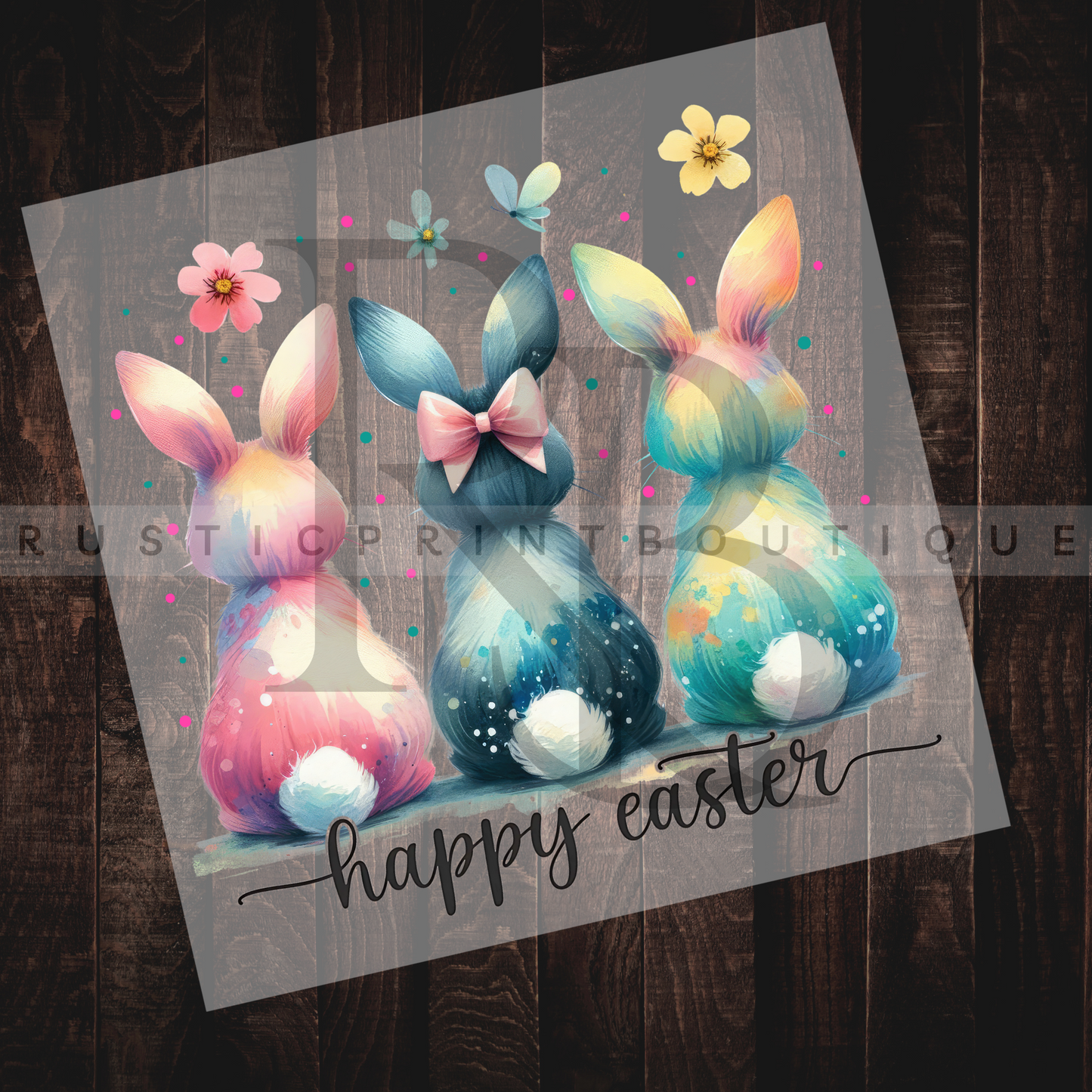 Easter DTF Happy Easter DTF Heat Transfer Easter Bunny DTF