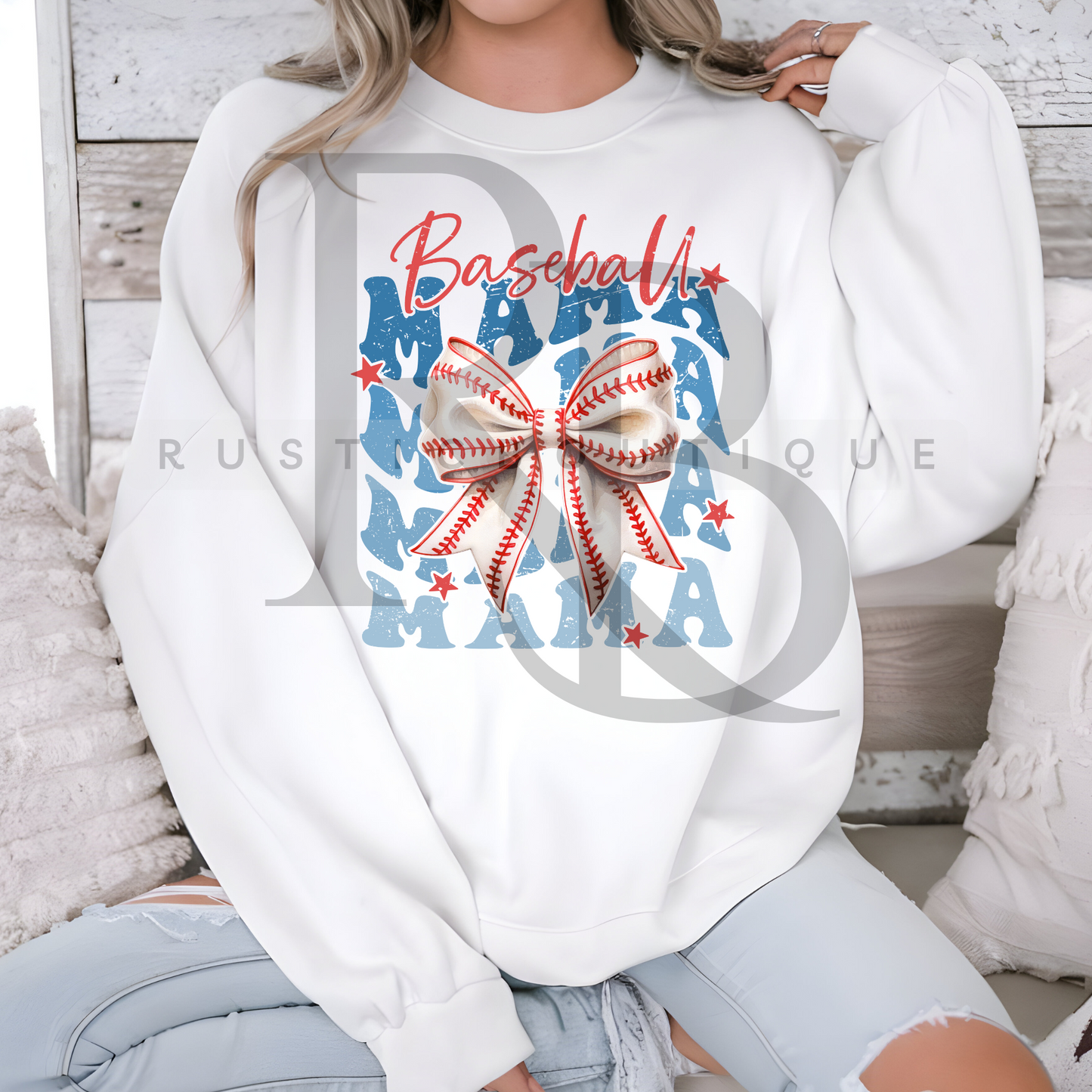 Baseball Sweatshirt Baseball Mama Crewneck Retro Baseball Mama Sweatshirt