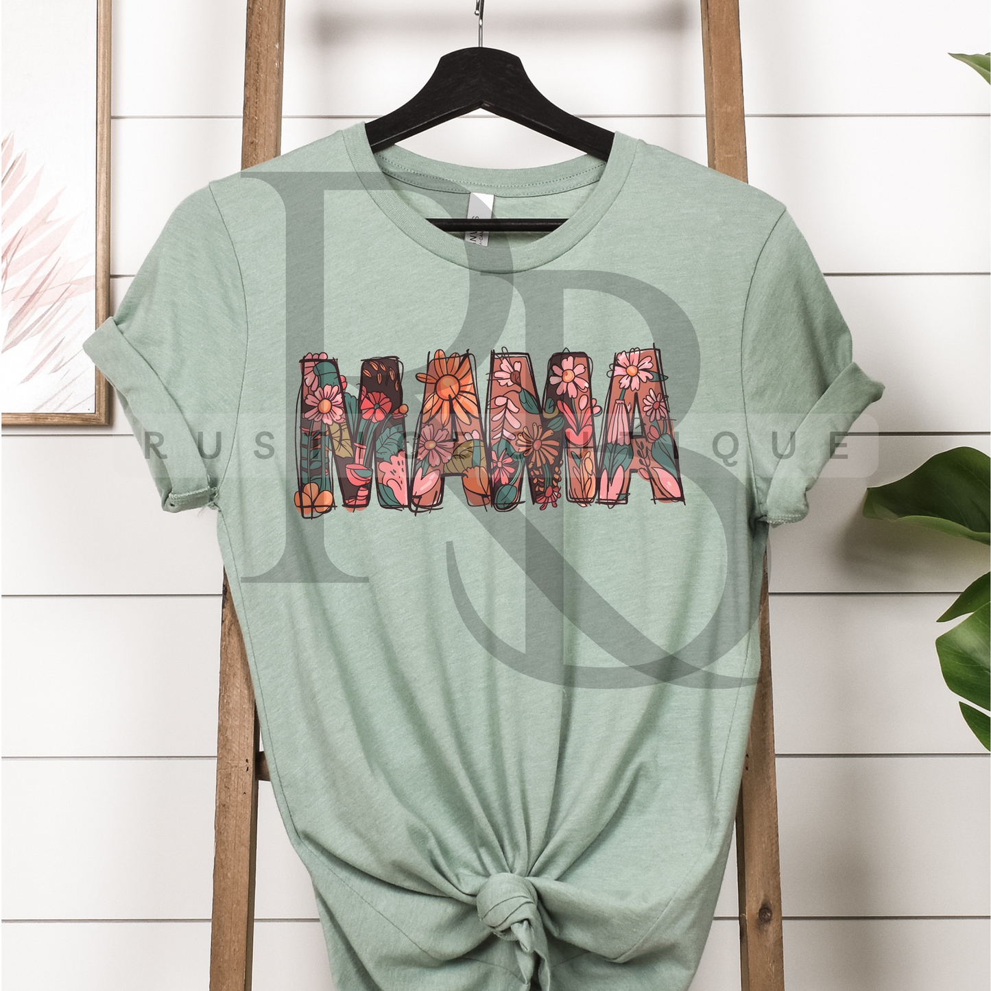 Bella Canvas Shirt Mama Shirt Floral Pattern Mama Tee