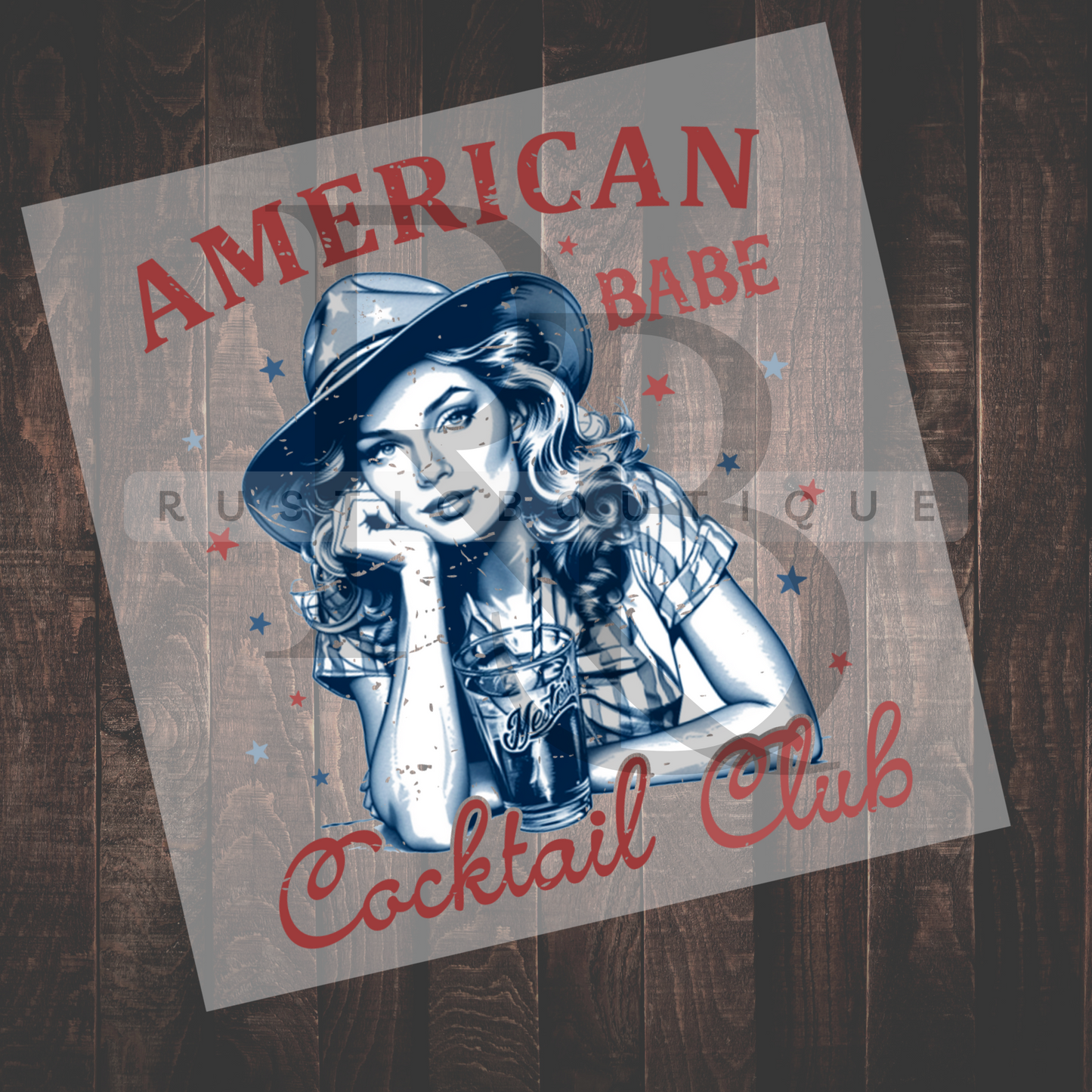 Forth Of July DTF Heat Transfer Vintage American Babe Western DTF