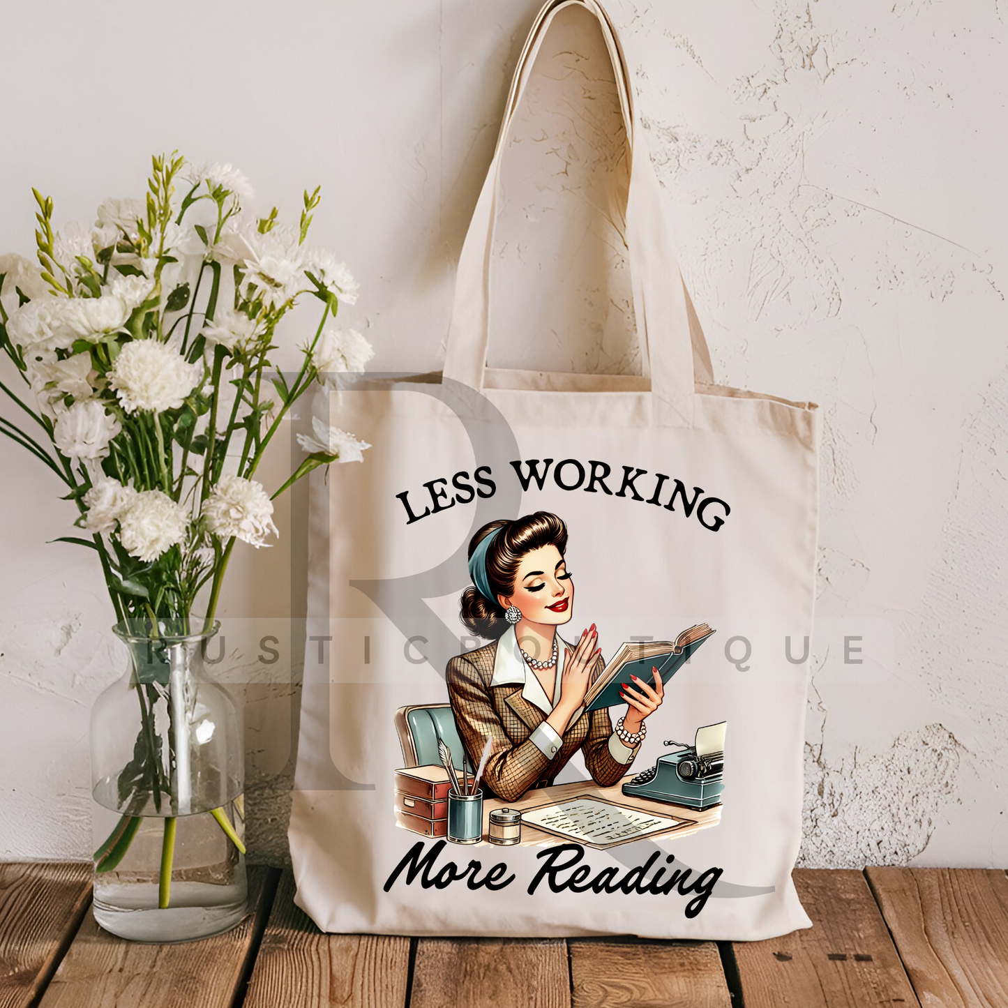 Bookish Tote Bag Cotton Canvas Tote Bag