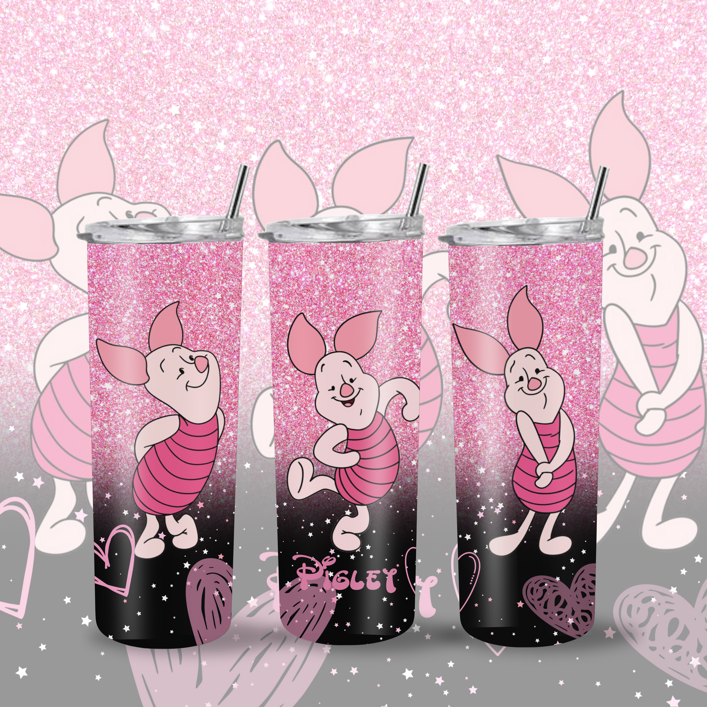 Pink Little Pig Tumbler | 20oz Skinny Tumbler