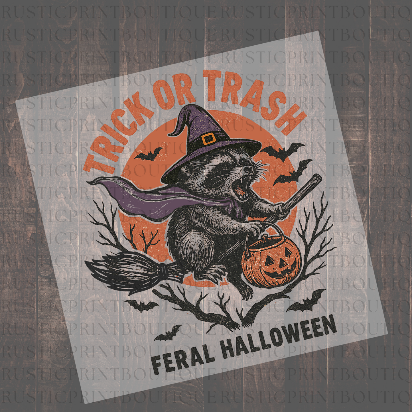 Halloween DTF Heat Transfer Film Vintage Halloween Transfer Film