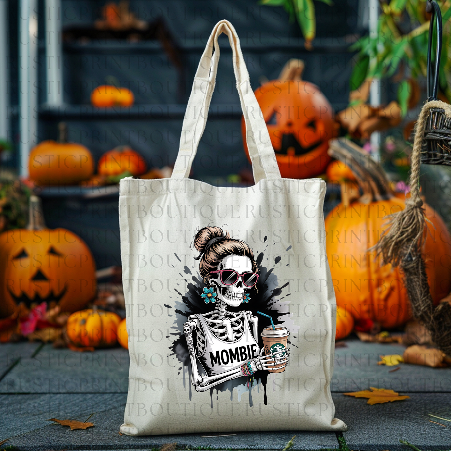 Halloween Trick or Treat Bag Halloween Vintage Tote Bag