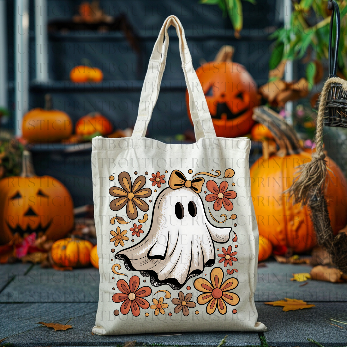 Halloween Trick or Treat Bag Halloween Vintage Tote Bag