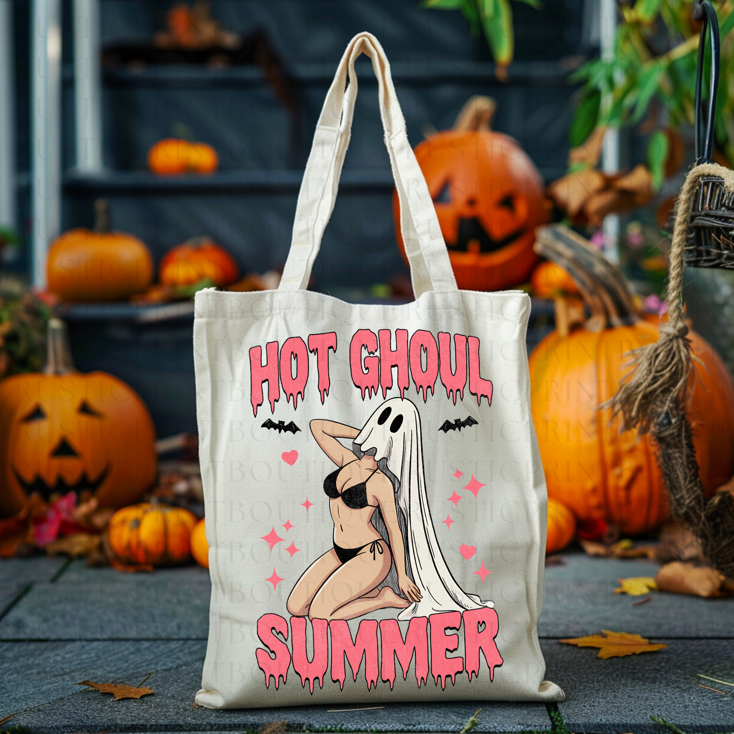 Halloween Trick or Treat Bag Halloween Vintage Tote Bag