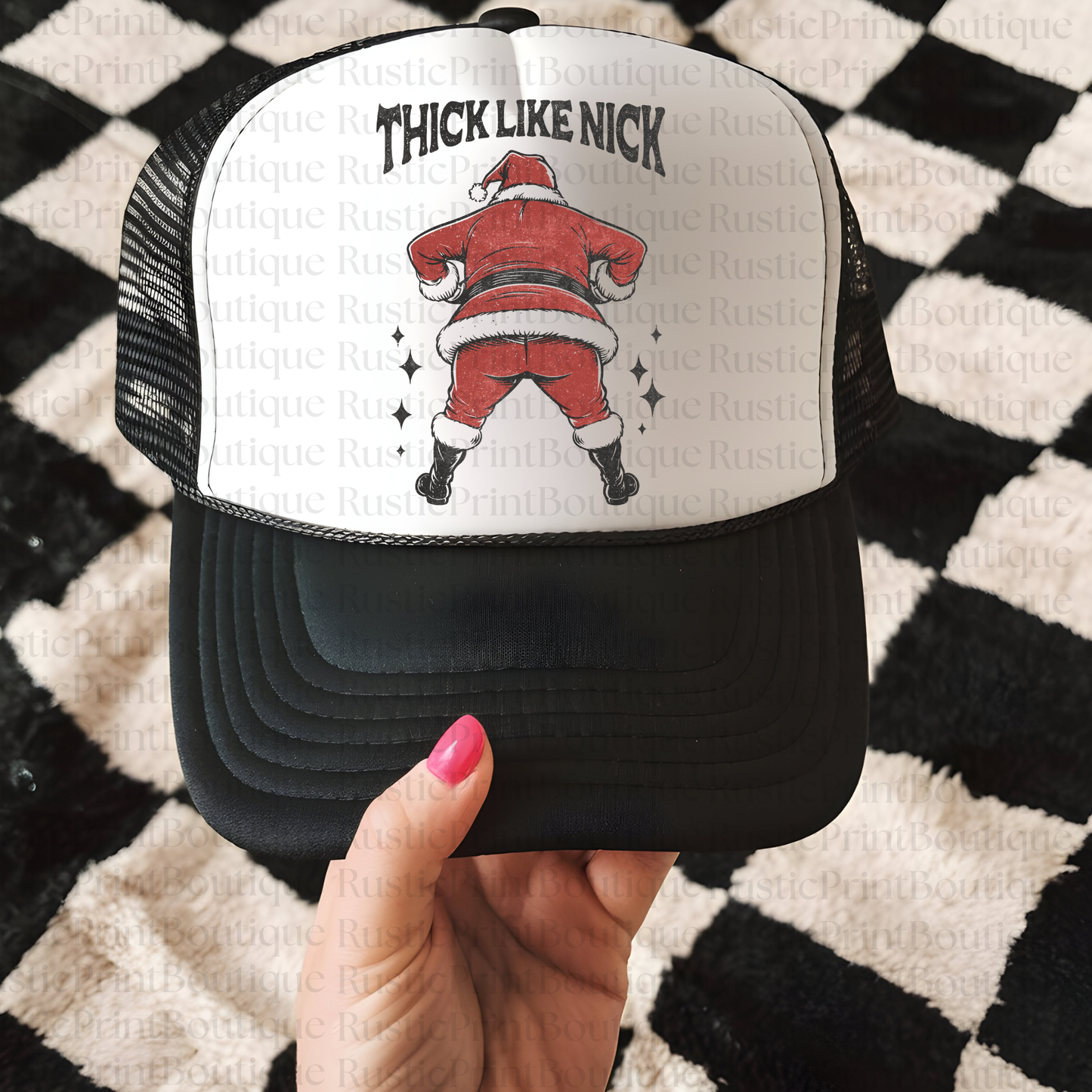 Christmas Hat Christmas Trucker Hat Santa Hat Snapback Trucker Hat