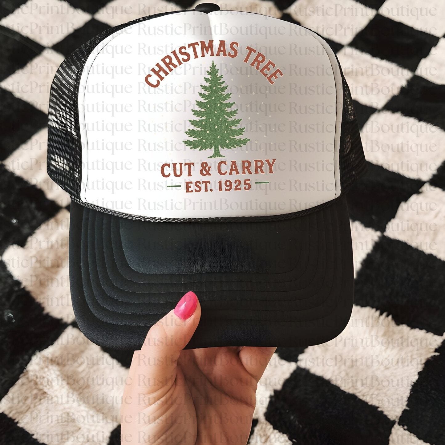 Christmas Hat Christmas Trucker Hat Santa Hat Snapback Trucker Hat