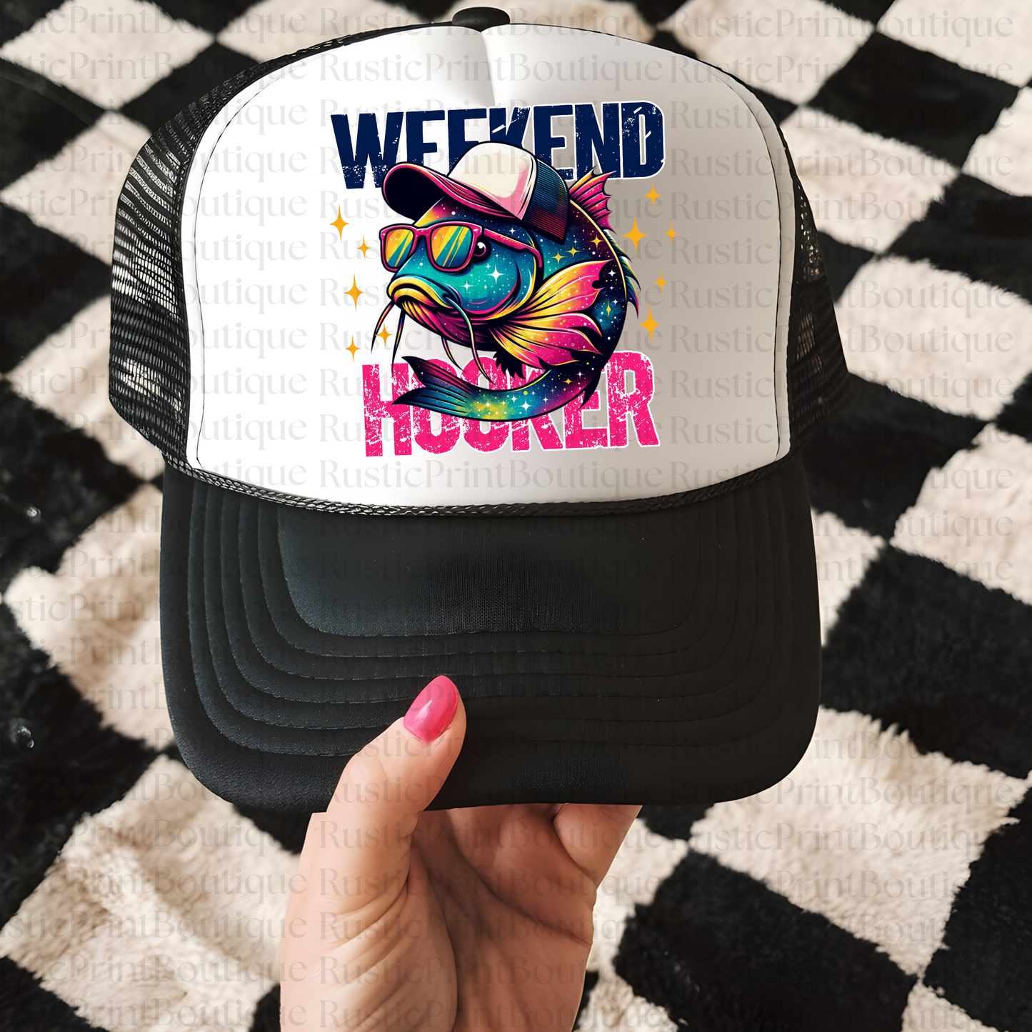 VIntage Trucker Hat Trucker Hat Snapback Weekend Hooker Trucker Hat Fishing Hat