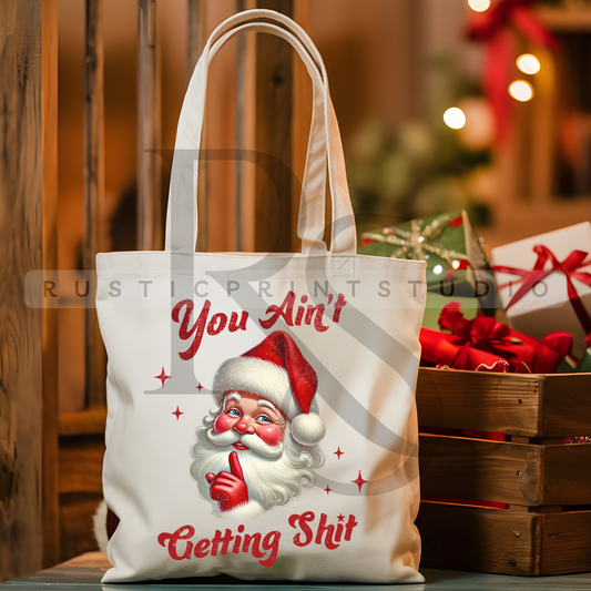 Vintage Christmas Tote Bag  Classic Christmas Bag Xmas Gift