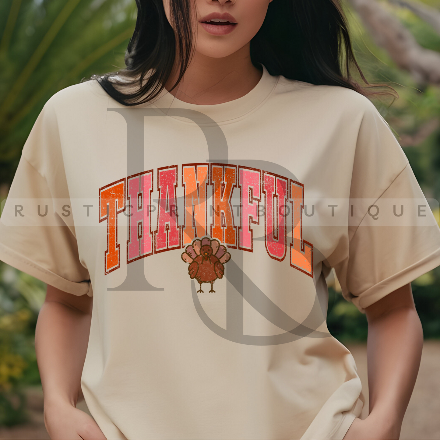 Fall T-Shirt Thankful Varsity Turkey Shirt Fall Apparel