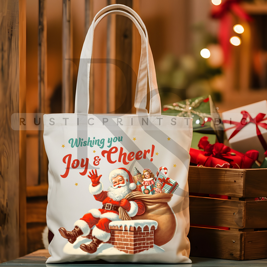 Vintage Christmas Tote Bag Classic Christmas Bag Xmas Gift