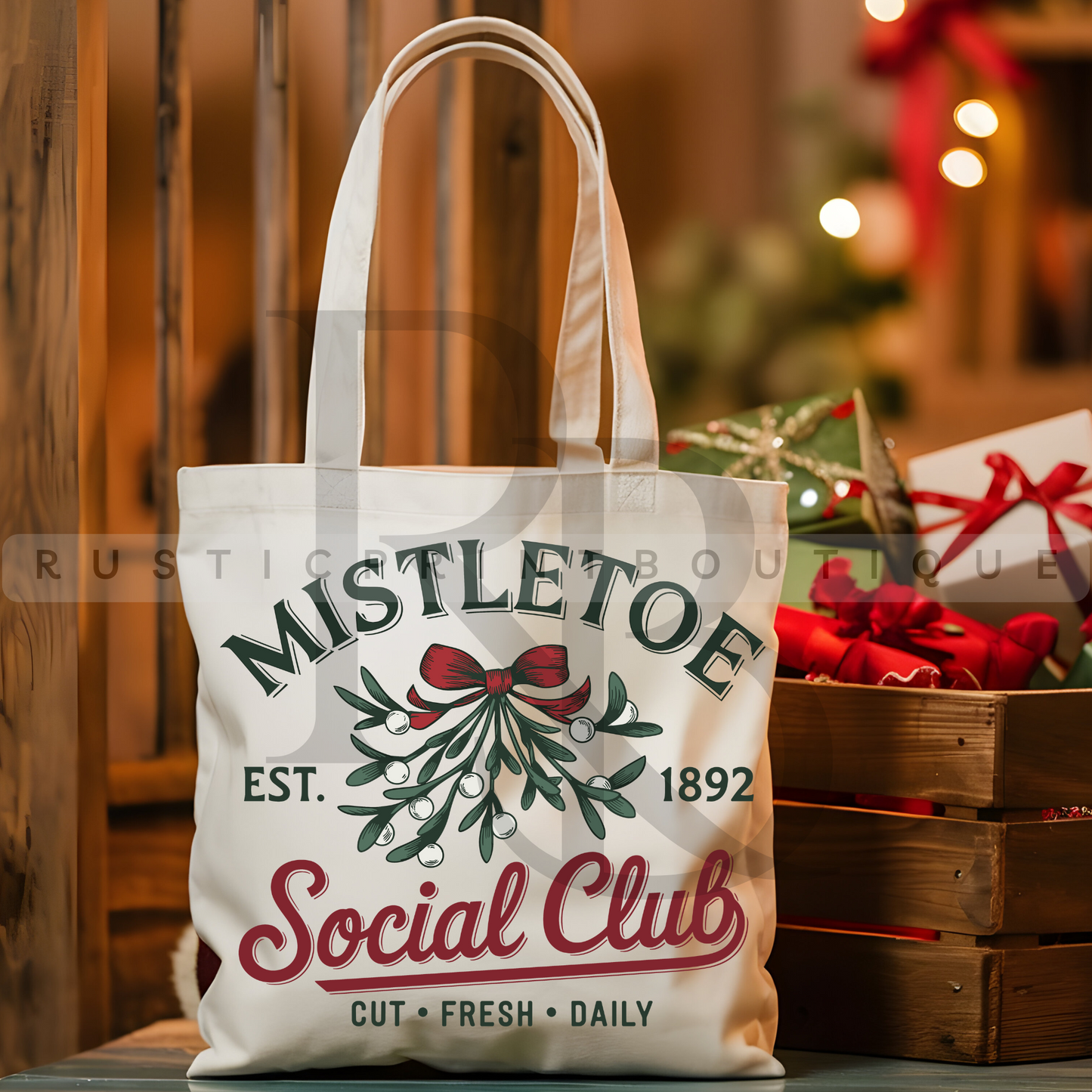 Vintage Christmas Tote Bag