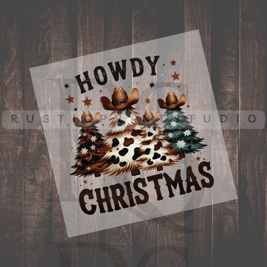 Christmas DTF Western Christmas Howdy Christmas Heat Transfer