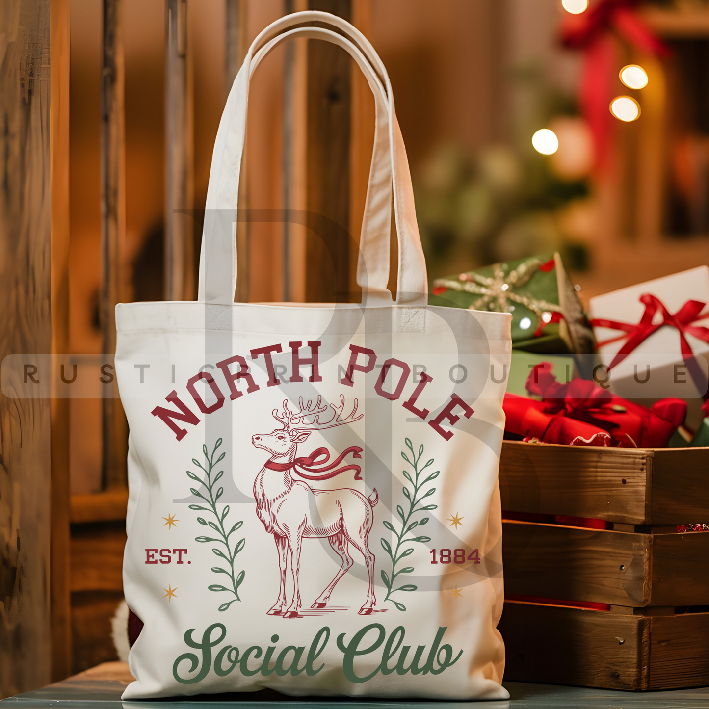 Vintage Christmas Tote Bag