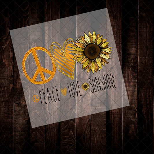 Peace Love Sunshine DTF | Ready to Press Transfer