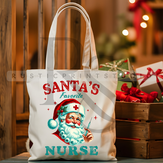 Vintage Christmas Tote Bag Classic Christmas Bag Xmas Gift