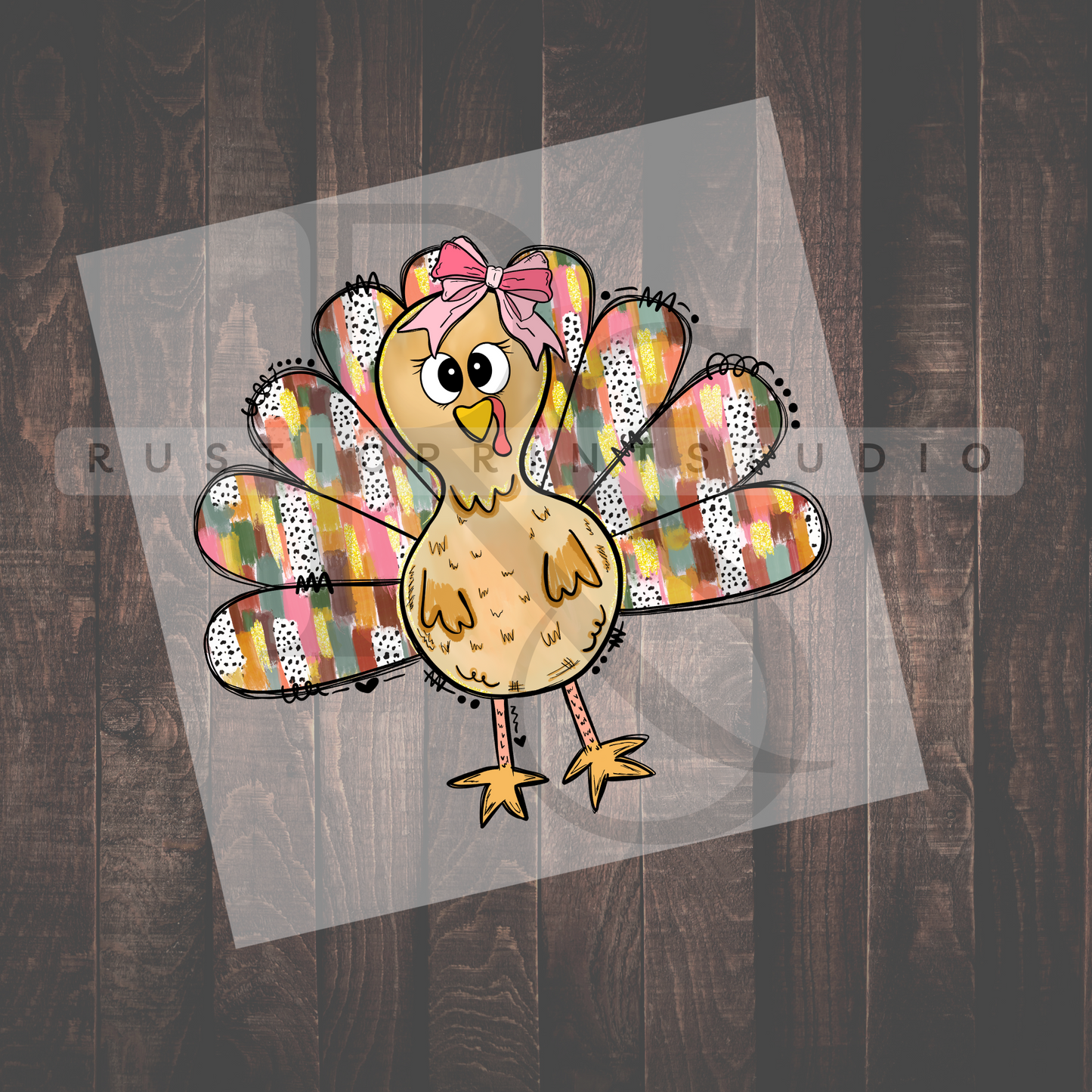 Thanksgiving Turkey Direct to Film | Ready to Press Heat Transfer DTF | Holiday DTF