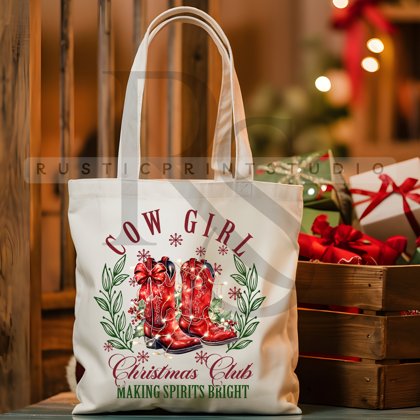 Vintage Christmas Tote Bag