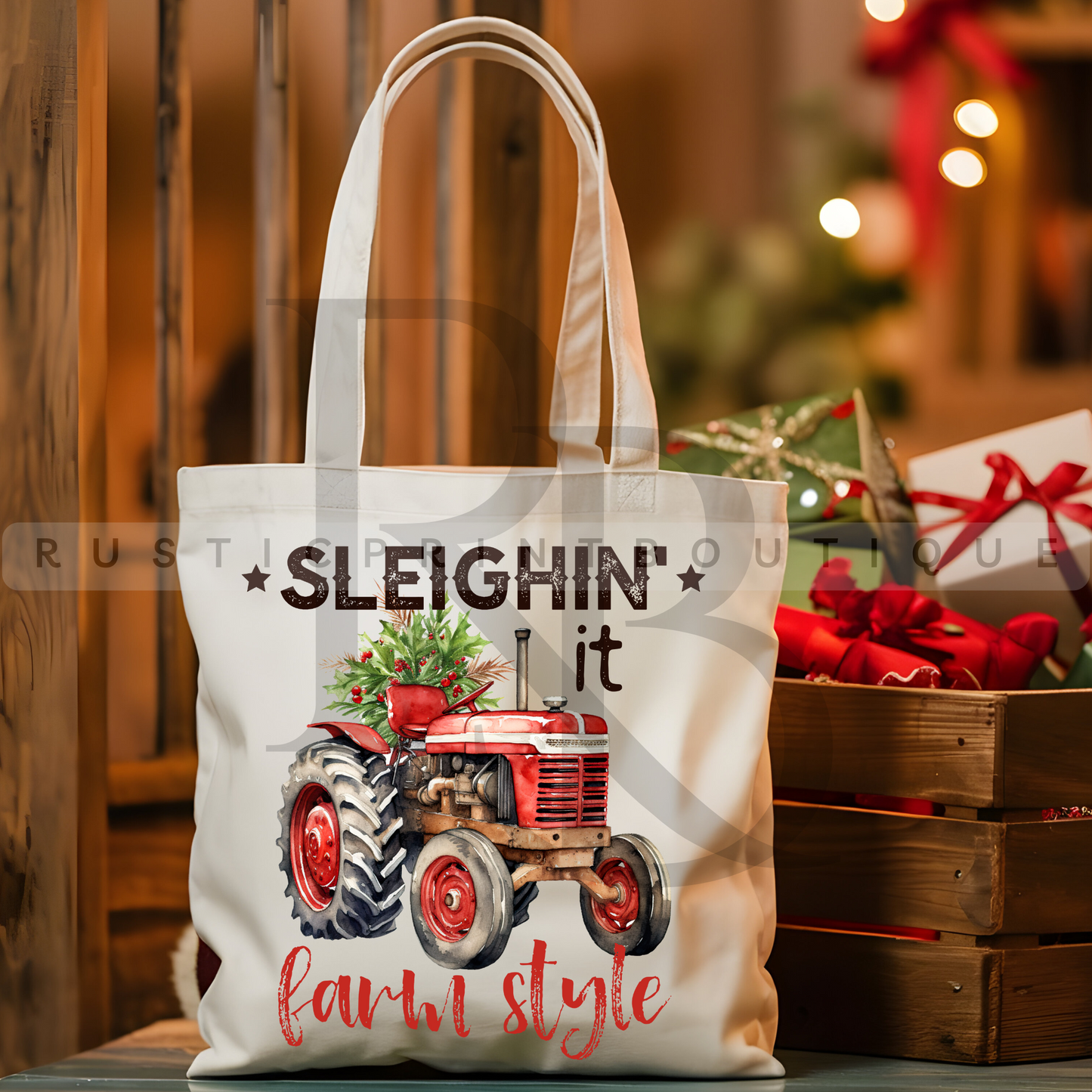 Vintage Christmas Tote Bag