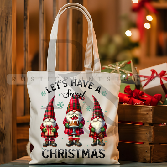 Vintage Christmas Tote Bag Classic Christmas Bag Xmas Gift