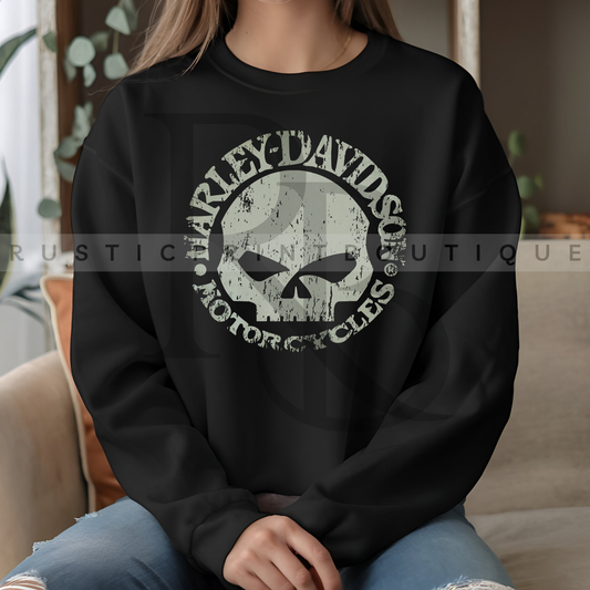 Harley Skull Sweatshirt Crewneck