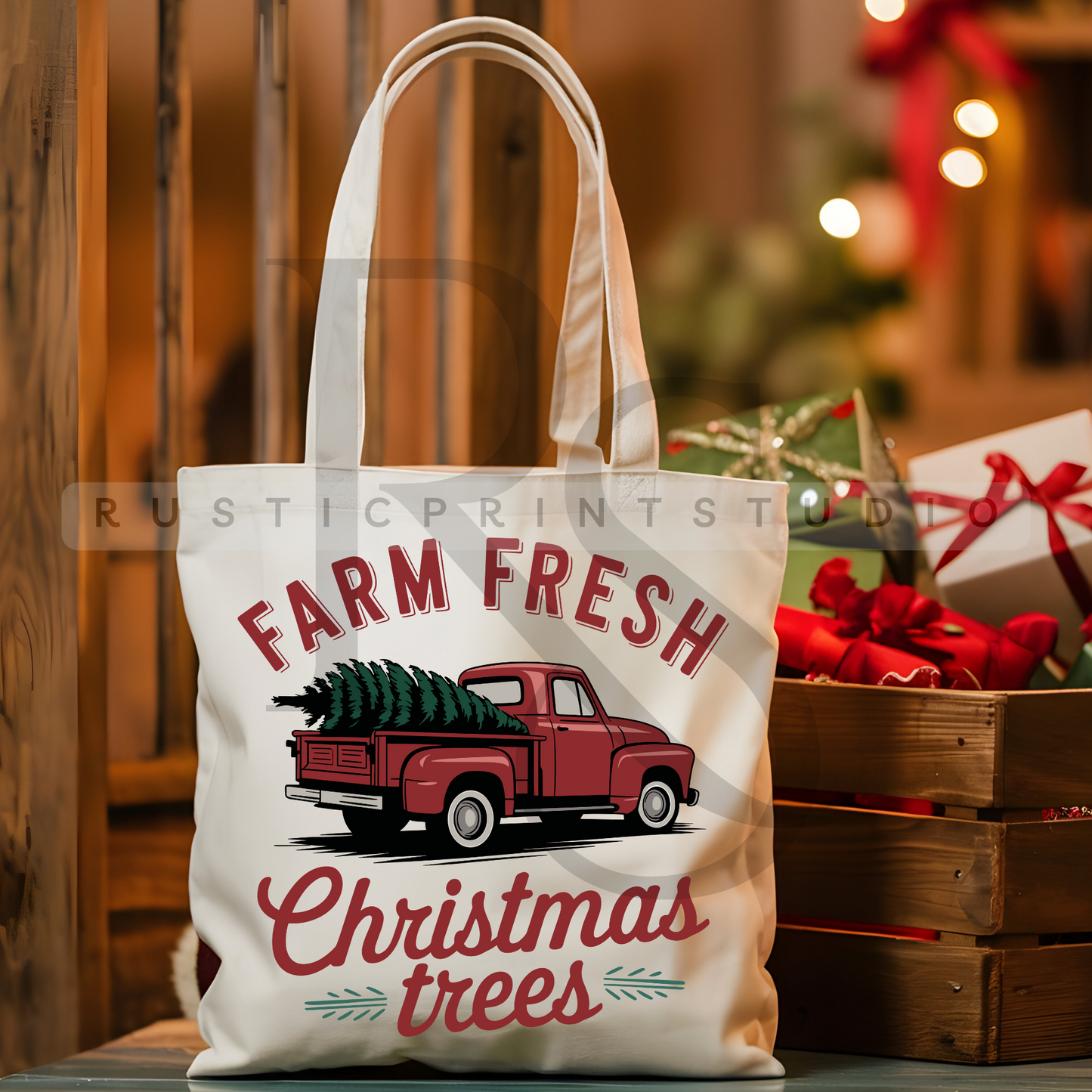 Vintage Christmas Tote Bag