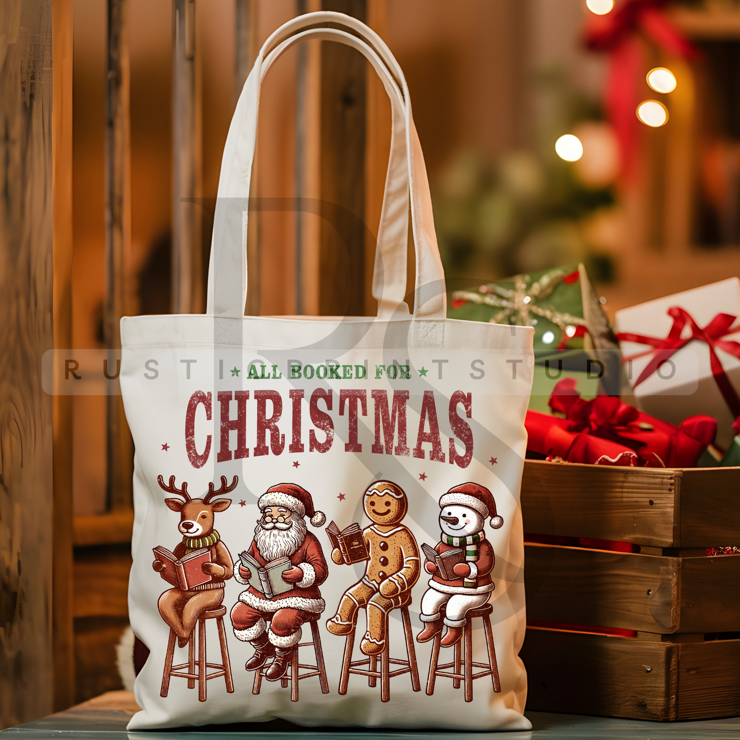 Vintage Christmas Tote Bag