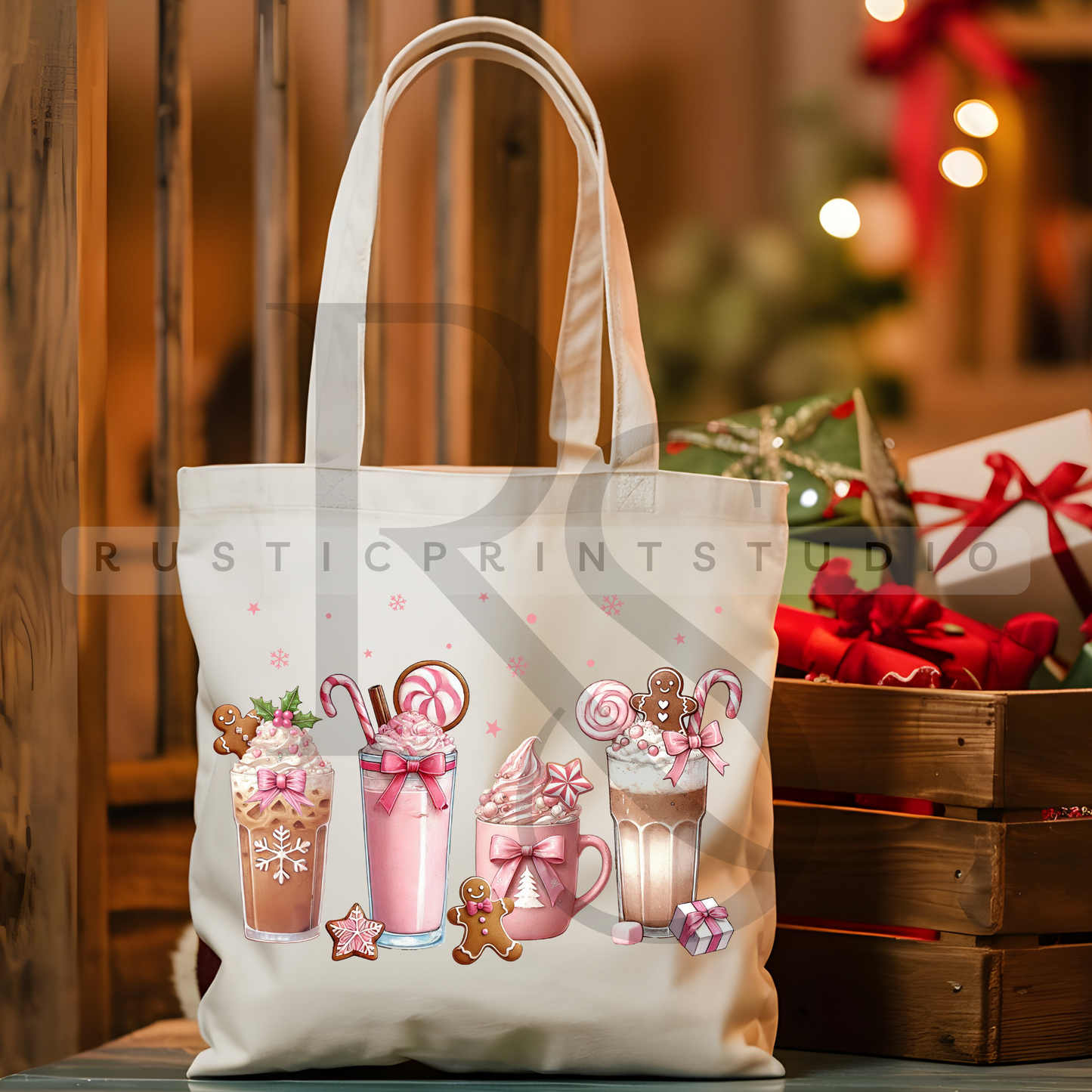 Vintage Christmas Tote Bag