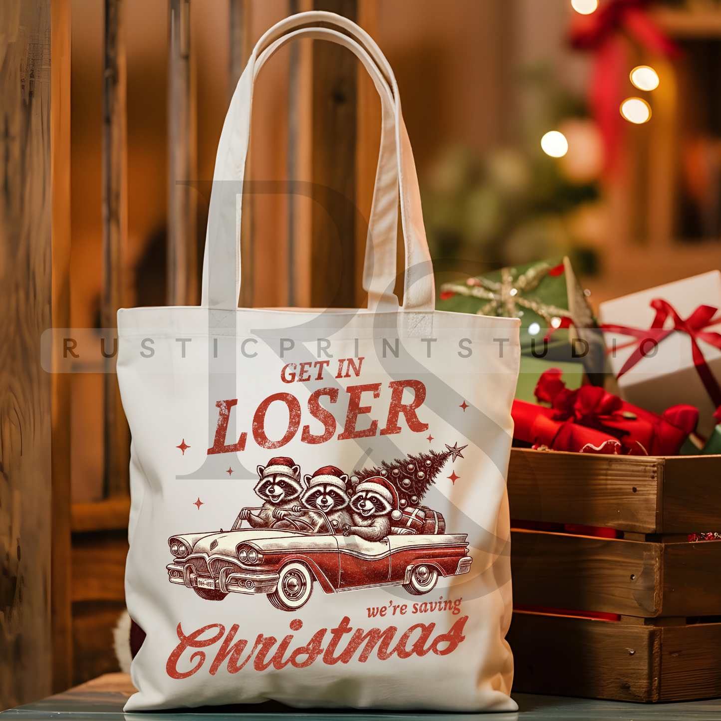 Vintage Christmas Tote Bag