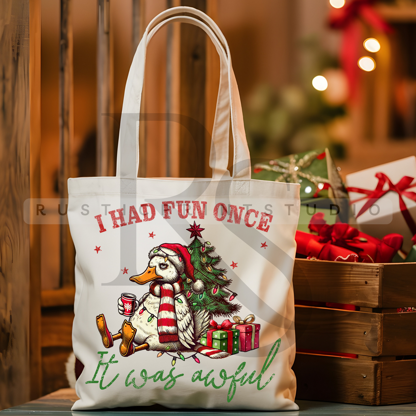 Vintage Christmas Tote Bag