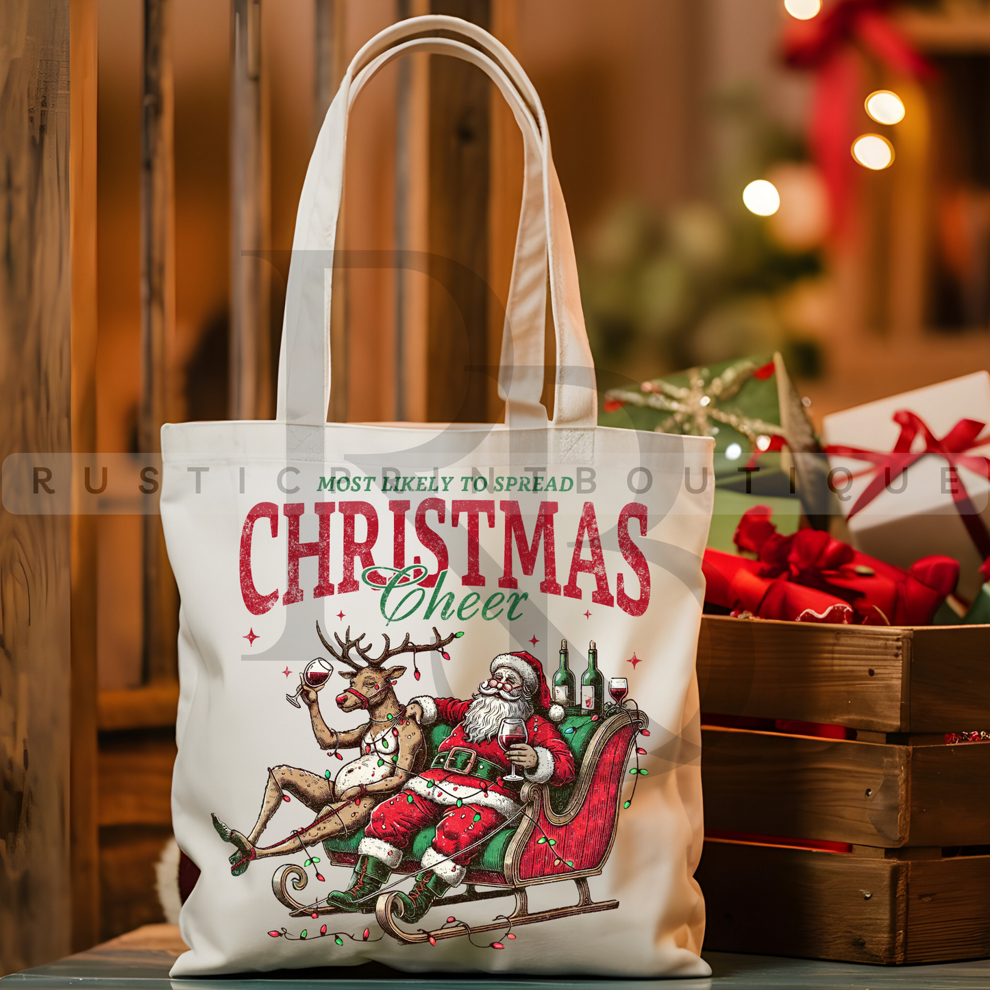 Vintage Christmas Tote Bag