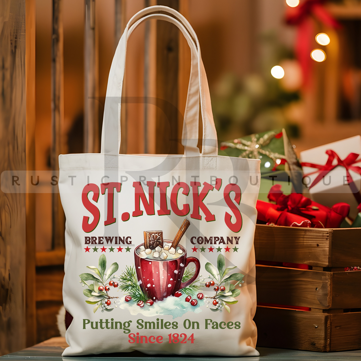 Vintage Christmas Tote Bag