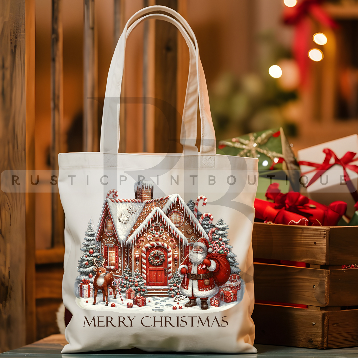 Vintage Christmas Tote Bag