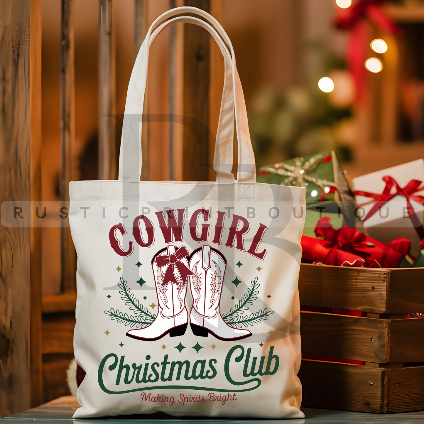 Vintage Christmas Tote Bag