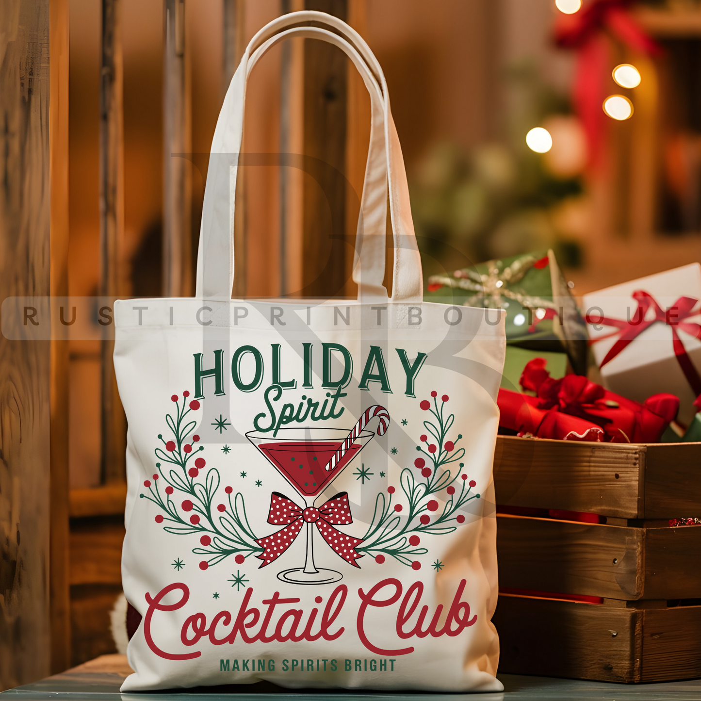 Vintage Christmas Tote Bag