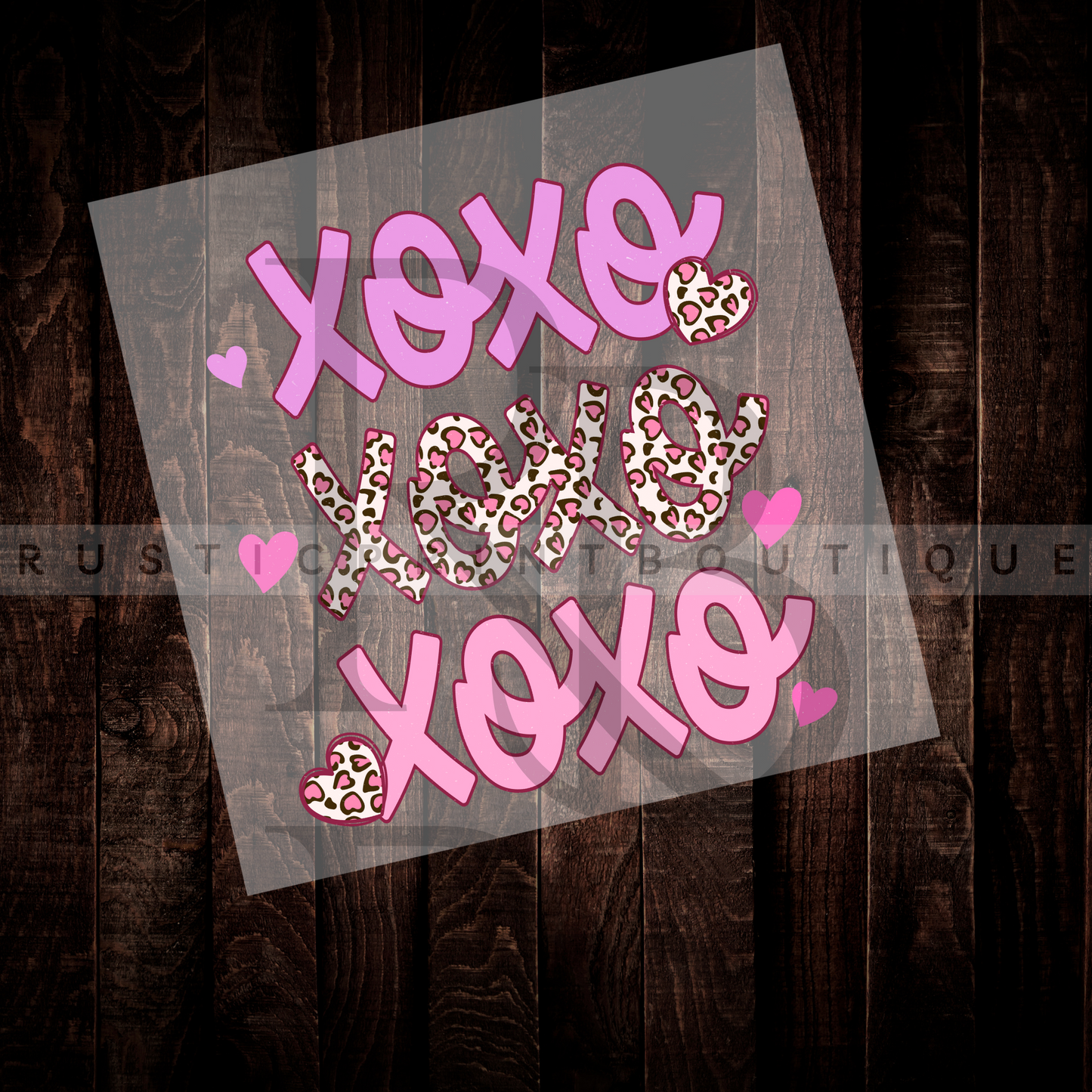 Valentines Day DTF Leopard Valentines Day Heat Transfer DTF Retro Valentine DTF