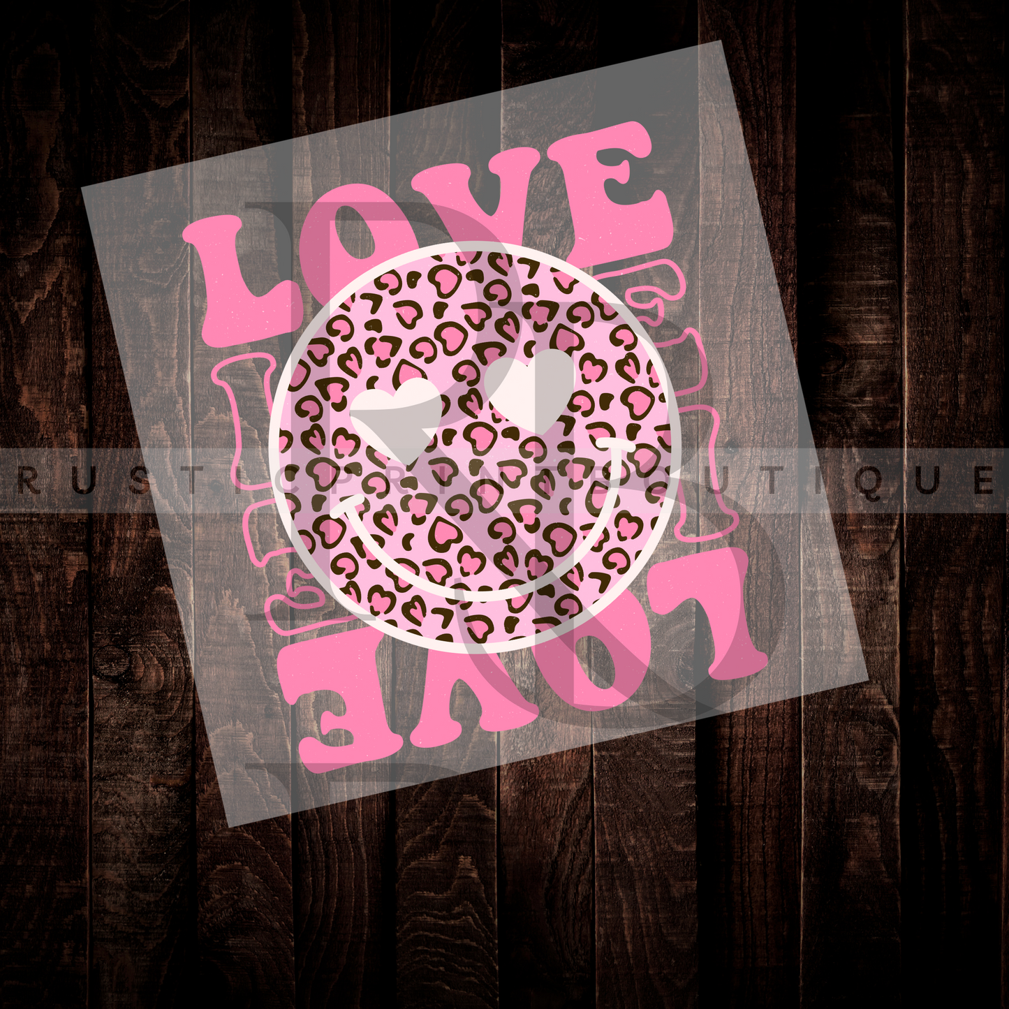Valentines Day DTF Leopard Valentines Day Heat Transfer DTF Retro Valentine DTF