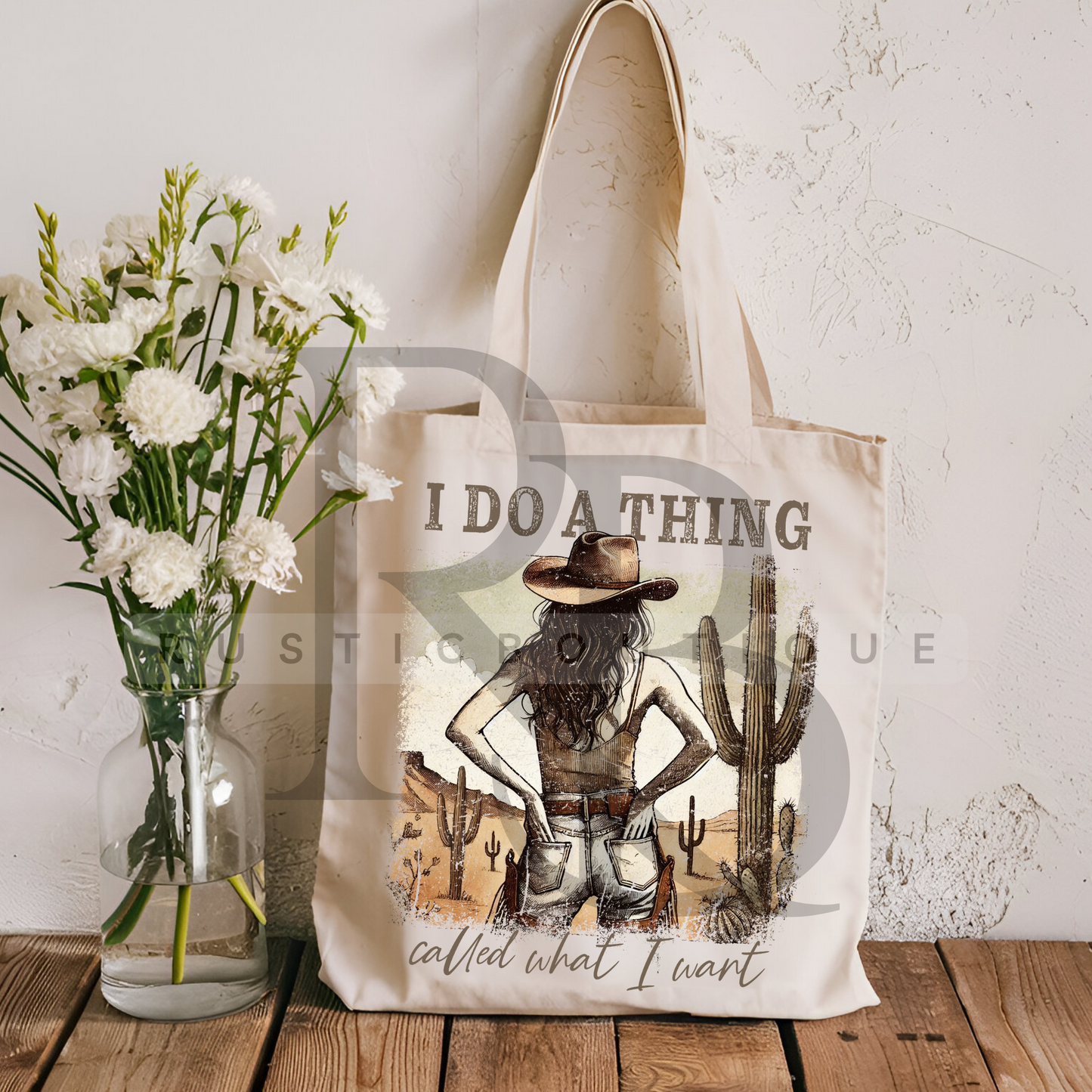 Vintage Cowgirl Tote Bag Western Cowgirl Tote Bag