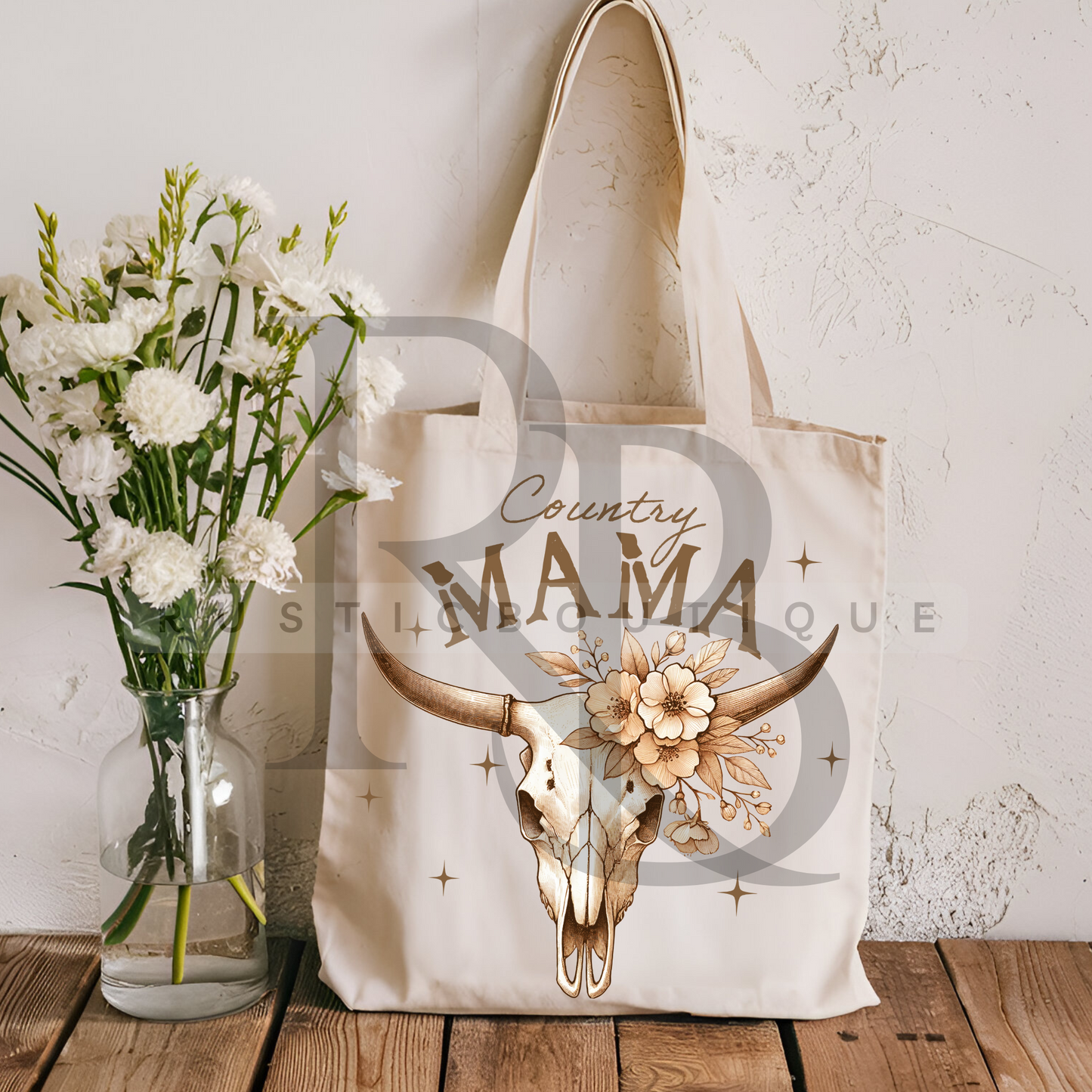 Mother's Day Tote Bag Western Mama Cotton Canvas Tote