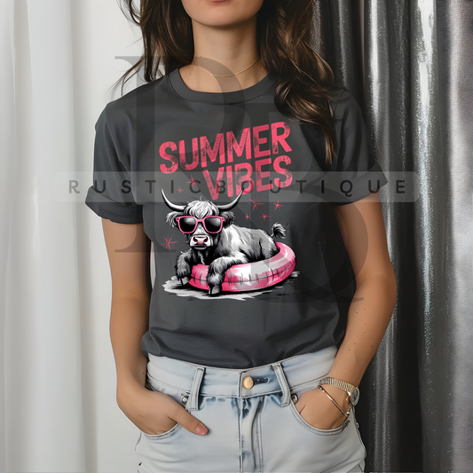 Summer Tee Summer VIbes T-Shirt Unisex Graphic Beach Tee