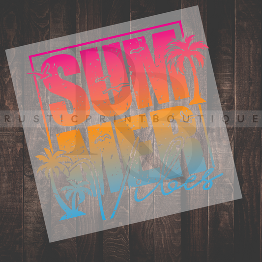 Summer DTF Custom DTF Transfer Vintage Apparel DTF