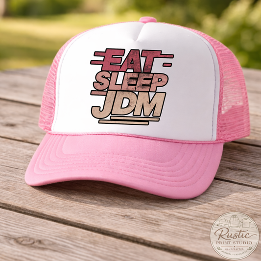 Eat Sleep JDM Trucker Hat | Car Enthusiast Hat for Women