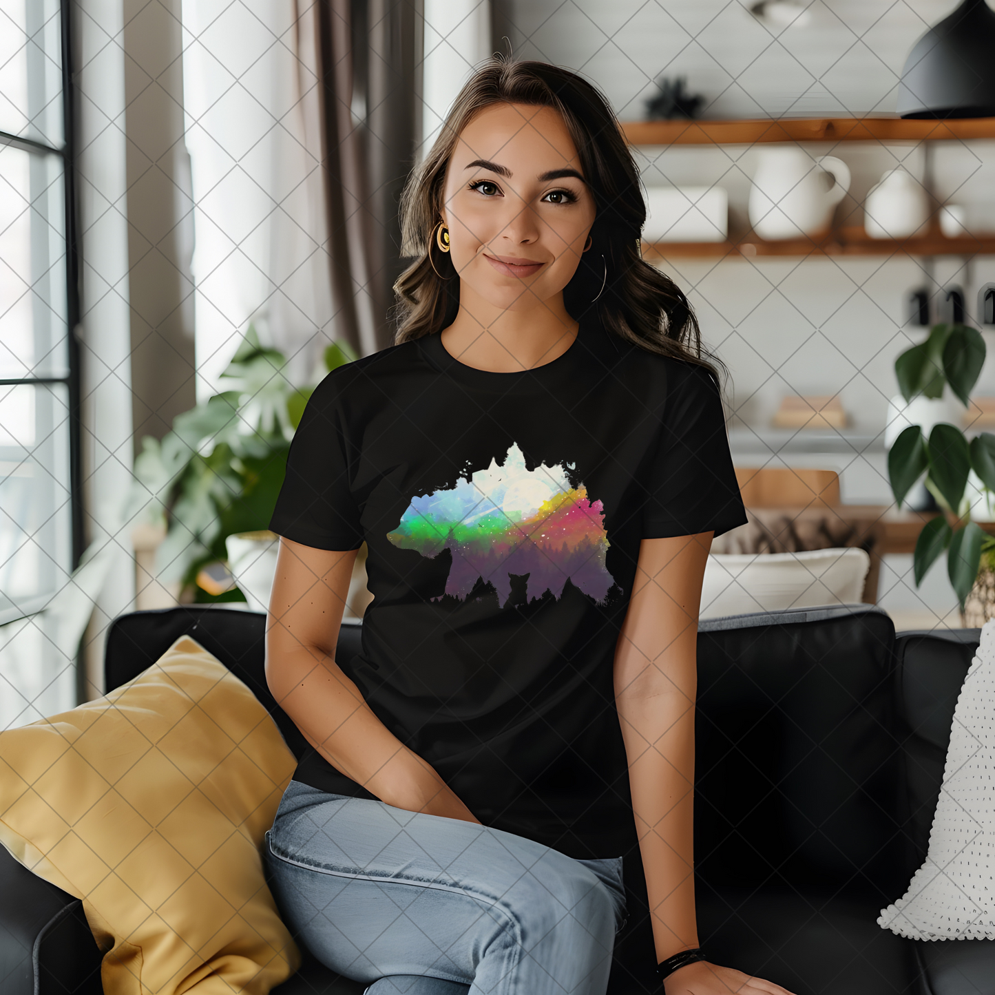 Northern Light Bear T-Shirt | Unisex Tee